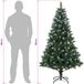 vidaXL Kunstkerstboom 180 cm PVC en Metaal Groen
