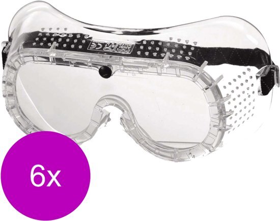 Safeworker Stofbril Helder - Oogbeschermers - 6 x Transparant per stuk