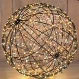 Anna's Collection Verlichte kerstbal - 3D - D35 cm - 500 led lampjes - warm wit - metaal