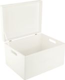Creative Deco XXL Grote Houten Doos Opbergdoos Wit | 40 x 30 x 24 cm | met Deksel en Handvatten