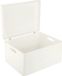 Creative Deco XXL Grote Houten Doos Opbergdoos Wit | 40 x 30 x 24 cm | met Deksel en Handvatten