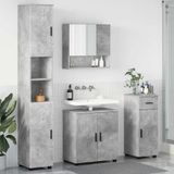 Maison Exclusive Ensemble de meubles de salle de bain "Exclusive" - 4 pièces, béton gris, 61 x 35 x 64 cm