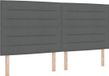 vidaXL Boxspringbed met matras Donkergrijs 200 x 200 cm Stof