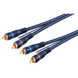 Goobay 33669 audio kabel 3 m 2 x RCA Blauw