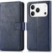 imoshion Hoesje - Geschikt voor Apple iPhone 17 Pro - Luxe Bookcase - Donkerblauw