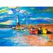 Artery8 Boten Tide Out Schilderen XL Giant Panel Poster (8 Secties)