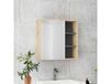HOMCOM Armoire murale de salle de bain en bois naturel 60x20x60 cm