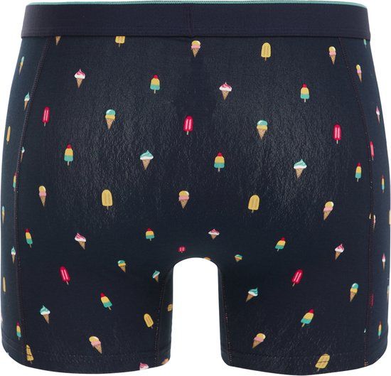 WE Fashion Heren boxershort met dessin - Dark blue - S