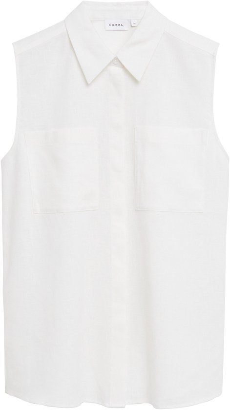 comma Blouse Linnen Wit Dames
