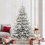 Prolenta Maison Exclusive Kunstkerstboom, inklapbaar, wit, 210 cm, PE/PVC
