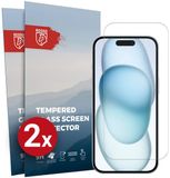 Rosso Screen Protector Geschikt voor Apple iPhone 15 Plus 9H Tempered Glass | Duo Pack