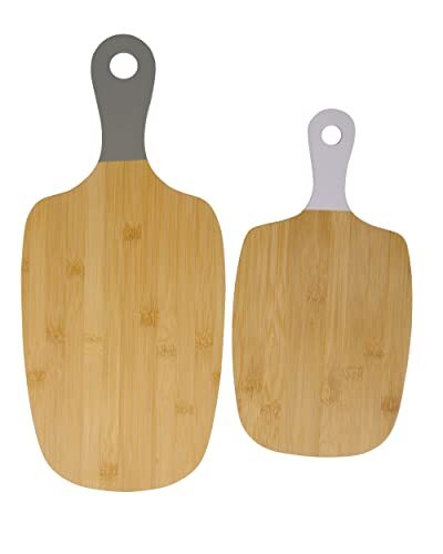Birambeau - Keukengerei - set met 2 snijplanken - FSC-gecertificeerd - groot model - middelgroot model - accessoires voor keuken bamboe