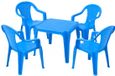 Pro Garden Kinder tuinset - Blauw - Kunststof - Kindertafel en Stoeltje - Binnen/Buiten