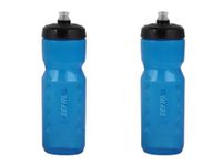 ZEFAL Sense Soft 80 drinkfles voor fiets en mountainbike, set van 2 zachte en geurloze sportflessen, BPA-vrij, siliconen speen, blauw, transparant, 2 x 800 ml