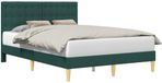 vidaXL Bedframe met hoofdeinde Donkergroen 120 x 190 cm Stof