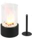 Allesto Cheminée à alcool - Cheminée portable - Chauffage sûr - 12*22 cm - Brûleur de table - Réchaud - Rond - Brasero sans flamme - Compact et portable - Convient pour les barbecues dans le jardin - Camping - Chauffage de terrasse - Éclairage d'ambiance - Noir