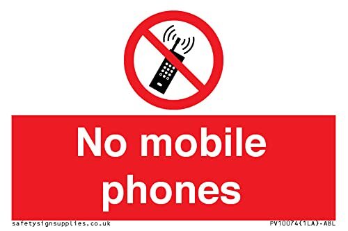 Viking Signs Geen mobiele telefoons Sign - 75x50mm - A8L