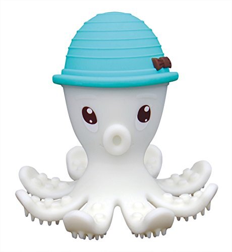 Mombella Babyspeelgoed voor de tanden motief: inktvis, 3D, blauw