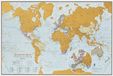 Maps International Kraskaart van de wereld op posterformaat met geschenkkoker - Reiseditie kaartafdruk van 42 x 29,7 cm