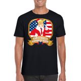 Bellatio Decorations Foute Kerst Donald Trump t-shirt - Christmas is gonna be huge - zwart - voor heren - Kerst shirts S