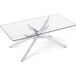 Coast table basse - verre trempé - design moderne - argent 120 x 60 x 45,5 cm
