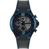 Jacques Lemans 1-2150B Sport Polshorloge Heren Quartz Zwart Leer Mineraalglas 44mm 10 ATM