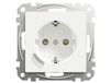 Schneider Electric Merten Schuko-stopcontact, MEG2380-0319 | Smart Home Connected, 16 A, compatibel met Alexa en Google Home, systeem M, poolwit glanzend
