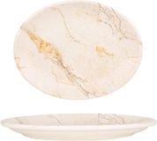 Bonna Granix Serveerschaal - Porselein - Multikleur - Ovaal - 20 cm - Set van 2