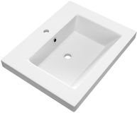 Brauer Solar Medium Wastafel - 60 cm - Mat Wit - Mineraalmarmer