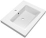 Brauer Solar Medium Wastafel - 60 cm - Mat Wit - Mineraalmarmer