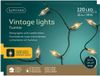 Lumineo Vintage kerstverlichting – 120 led lampjes – klassiek warm wit – 11,9 meter – kunststof