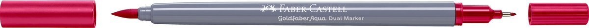 Faber-Castell - Duo aquarelmarker Goldfaber - karmijn 126 - brush / 0,4mm - FC-164626