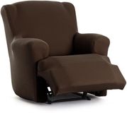 Eysa Bi-elastische bankhoes voor relaxfauteuil, bruin, ontwerp Harlem