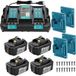 Powerwings – Pack De 4 Batteries 18v 5,0ah Bl1850b + Chargeur Double Dc18rd – Compatible Makita Bl1860, Bl1815, Bl1830 – Technologie Lithium