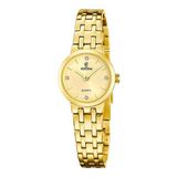 Festina F20748/2 Dames Polshorloge Goudkleurig Staal Mineraalglas Analoog 5 ATM