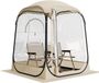 VEVOR Pop-up sporttent, 1,27 x 1,27 m, transparante bubbeltent voor 1 persoon. Waterdichte buitentent met vloermat en afdekking. Tuinkubbeltent, campingtent, beschutting voor evenementen, vissen en het aanmoedigen van sporters