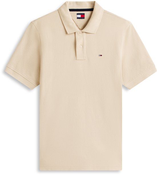 Tommy Jeans Polo Heren Katoen Beige XL