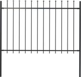 vidaXL - Tuinhek - Woerden - met - speerpunt - staal - 170x120 - cm - zwart