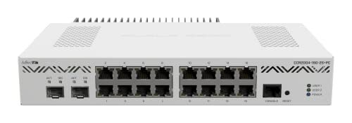 MikroTik CCR2004-16G-2S+PC Ethernet Router 16x Gigabit Ethernet Havens, 2x10G SFP+ Kooien.
