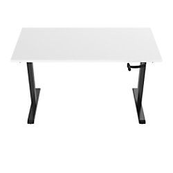 Euroseats Zit-sta werkstation zwart met wit tafelblad 1600 x 800 mm