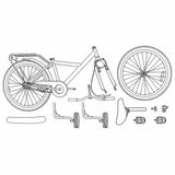 vidaXL Kinderfiets 16 Inch Wit