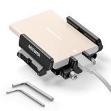 NEEWER Montagebeugel SSD-houder met koude schoenklem, 1,6"-2,6" voor Samsung T5 T7 SSD SanDisk Compatibel met SmallRig Cage voor BMPCC 4K 6K Compatibel met 16 15 Pro Cage, UA035