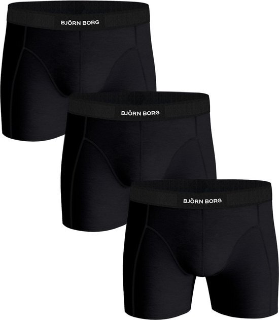 Bjorn Borg - Boxers Premium 3 Pack Black - Heren - Maat L - Body-fit