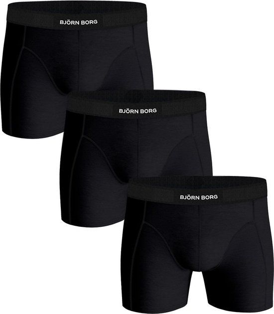 Bjorn Borg Boxers Premium 3 Pack Black - Men - Size L - Body-fit