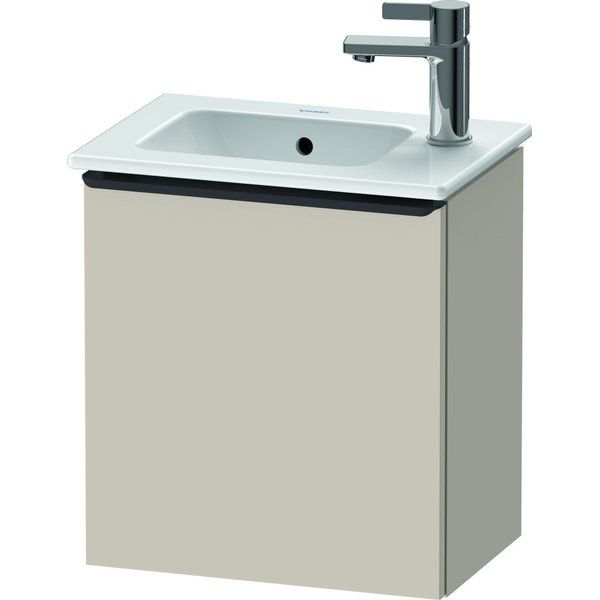 Duravit D-Neo wastafelonderkast 41x44x27.4cm Rechtsdraaiend 1 deur Taupe Mat de4259r9191