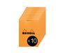 RHODIA 13200Cpack - Geniet Notitieblok N°13 Oranje - A6 - Kleine Ruitjes - 80 Afscheurbare Vellen - Clairefontaine Papier 80 g/m² - Omslag in Gecoat Karton - Pakket van 10 blokken