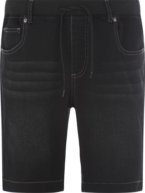 Jan Vanderstorm heren Denim Short - 62 - zwart - Plus Size