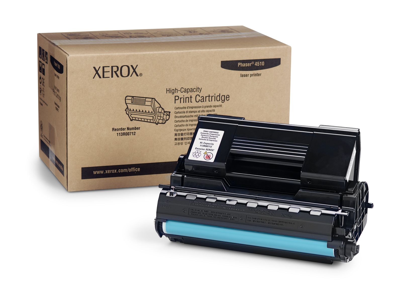 Xerox 113R00712 - Toner cartridge - zwart - 19.000 pagina's - voor Xerox 4510V_B, 4510V_DT, 4510V_DX, 4510V_N