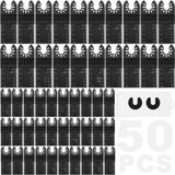 Merkloos / Sans marque Latios Oscillerende Multitool Zaagbladen - Set 50 Stuks - HCS Hoog Koolstofstaal - Snelwisselinterface - Afmeting 9 x 3,4 cm