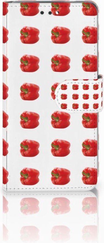 Nokia 3.1 (2018) Bookcase Hoesje Design Paprika Red